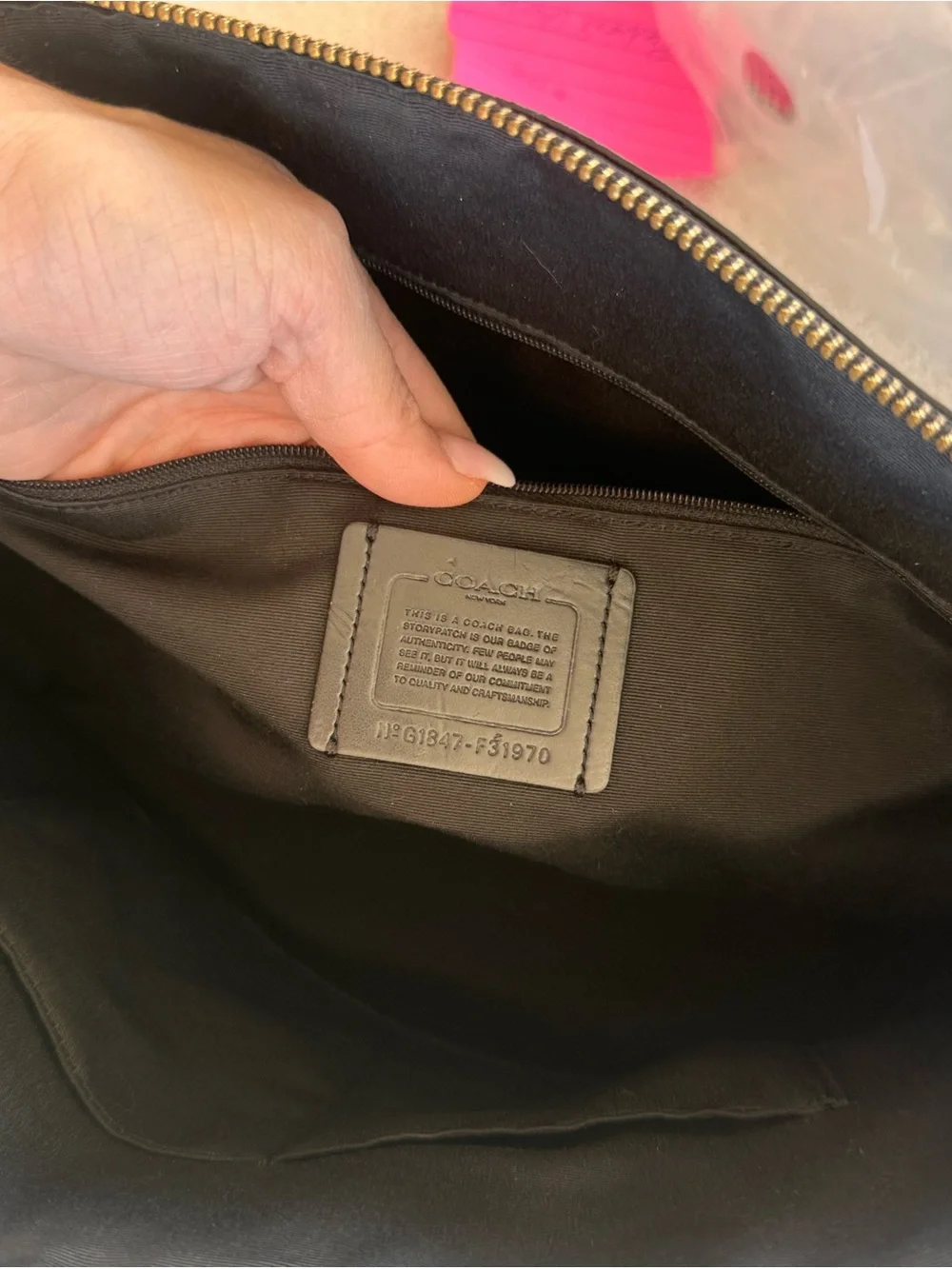 Coach Black Leather Tote with Gold Accents 2018 Ara tote